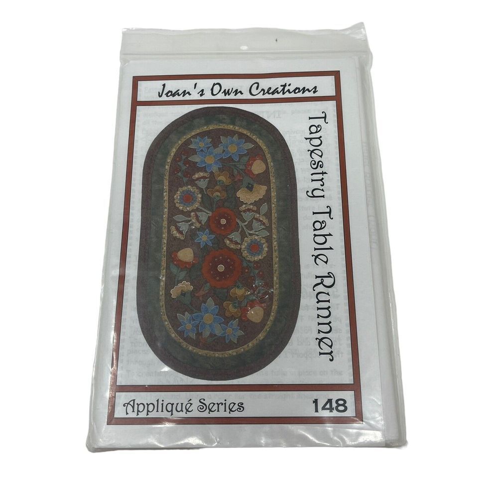 Tapestry Table Runner Quilt Pattern Applique Floral Home‎ Decor DIY 14"x 25"